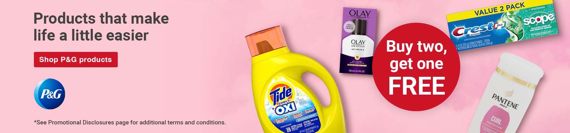 Buy 2, Get 1 Free: All P&G products